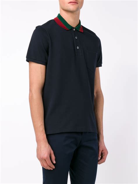 navy blue gucci polo|Gucci jersey t shirt.